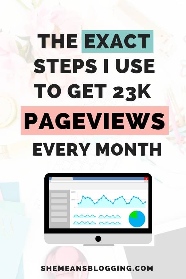 Blog traffic tips for bloggers. Learn how I exactly got 23,000 pageviews in one month. Here, I'm excited to share every blog traffic strategy that has helped me increase blog pageviews drastically! #blogging #blog #blogtraffic #bloggingtips #blogger