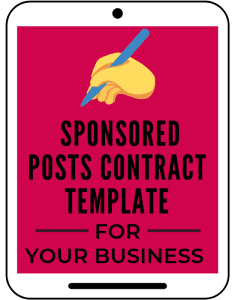 sponsored posts contract template 