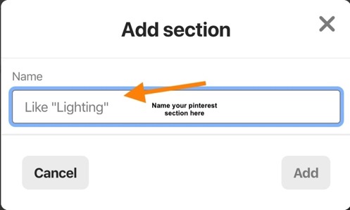 pinterest sections, how to use pinterest sections, how to create sections on pinterest,are pinterest sections searchable