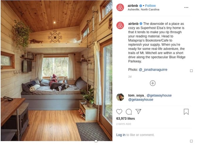 Airbnb use instagram to get customers and clients. Businesses use instagram to get clients