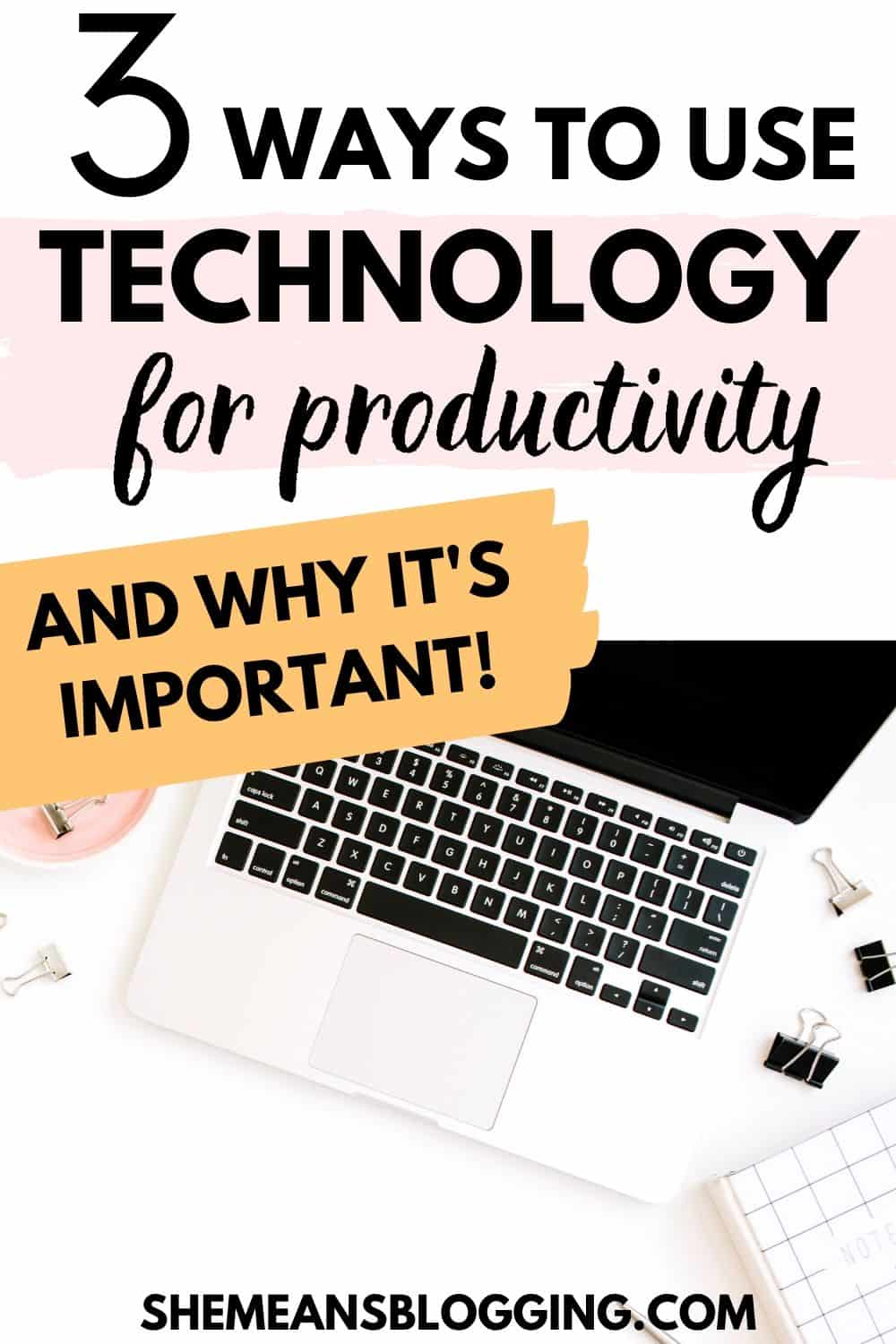 How using technology improves productivity? Here are 3 simple ways to use technology and other productivity apps to increase efficiency while you work from home or at workplace! Using technology for productivity is so crucial. Find out how? #productivitytips #workfromhome 