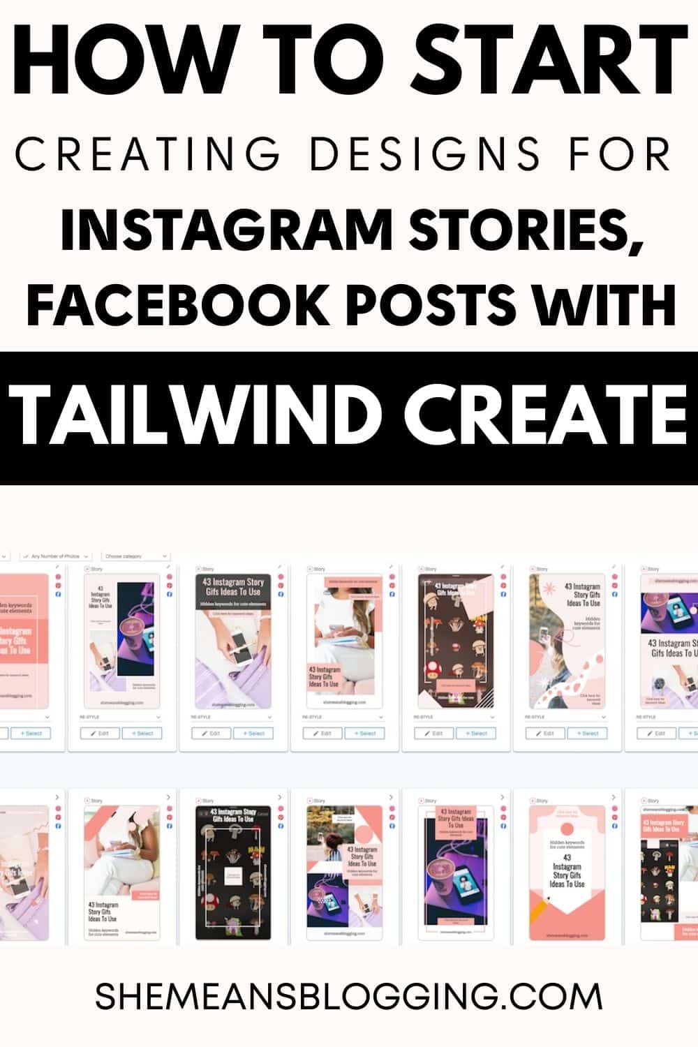 Tailwind Create Review : How to start using tailwind create for designing graphics for Instagram posts, Facebook posts, Instagram stories and Pinterest pins! Click to follow this fast image designing tool for hundreds of designs in seconds. Social media content creation and scheduling tool.