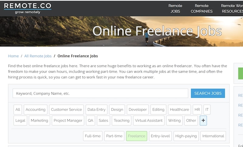 part time freelance jobs online