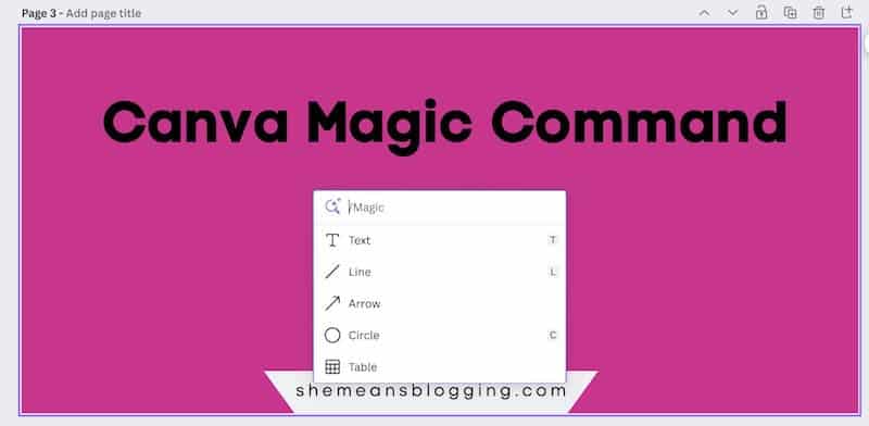 Canva keyboard shortcuts, Canva new feature called canva magic command