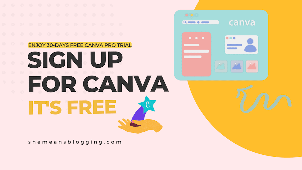 Sign up on Canva feature